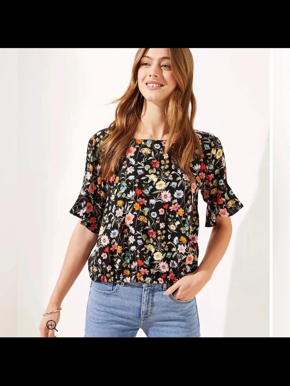 Loft Lily Bubble Hem blouse size XS
